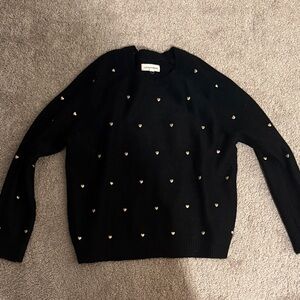 Lucky Brand Black Sweater with Gold Accents